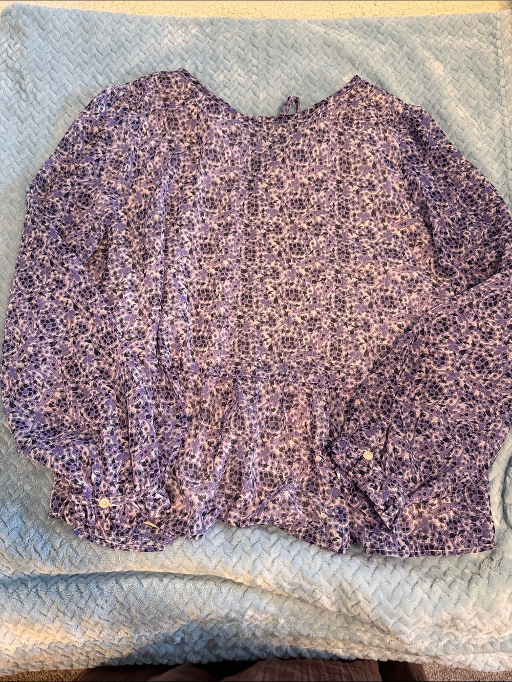 LOFT Lavender Purple Floral Blouse